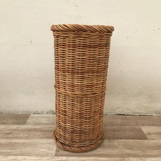 Vintage French Wicker Rattan Baguette Bread Basket 23031812