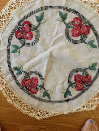 Antique MISSION ARTS & CRAFTS STICKLEY Era Linen 24 