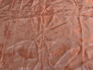Vintage Damasco A Mano S.  Leucio Pink Silk Bedspread 5