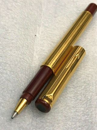 Vintage Parker Rialto Rollerball Pen Gold Uk.