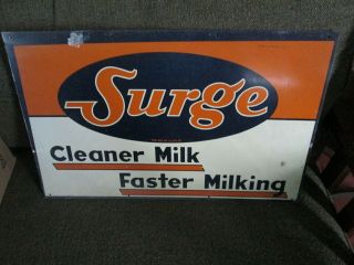 Vintage Surge Milker Dairy Farm Advertising Sign