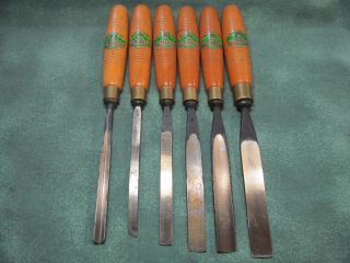 6 Vintage Henry Taylor Wood Tools - Sheffield,  England -