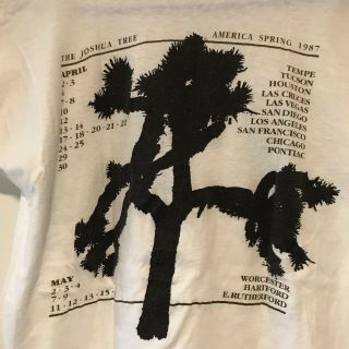 Vintage 1987 U2 Joshua Tree Concert Tour T Shirt Rock Tee 5