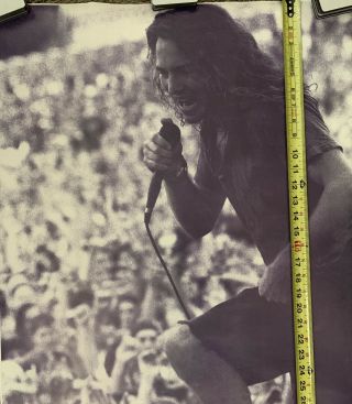 Pearl Jam Eddie Vedder poster VINTAGE 1992 Magnusson Park RARE 36 