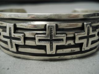 IMPORTANT VINTAGE NAVAJO ANDY CAMDMAN STERLING SILVER NATIVE AMERICAN BRACELET 3