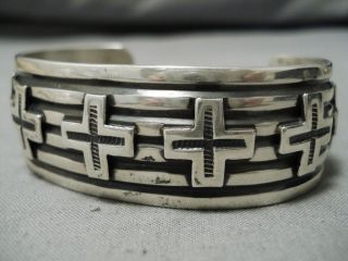 IMPORTANT VINTAGE NAVAJO ANDY CAMDMAN STERLING SILVER NATIVE AMERICAN BRACELET 5