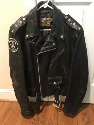 Perfecto/schott Black Motorcycle Leather Jacket Men 