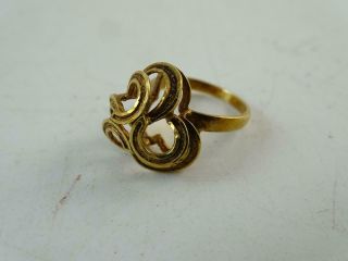Vintage 14k Solid Yellow Gold Ladies Cocktail Ring Christmas Tree 4.  7 Grams Sz 7