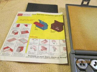 Vintage Craftsman USA 51 piece Tap and Die Set Hexagon Pristine Metric & SAE 6
