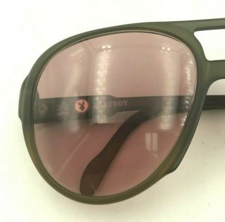 Vintage Playboy Optyl 3020 - 50 Military Green Aviator Sunglasses Frames Austria 5