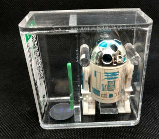 Vintage Star Wars Potf R2 - D2 With Pop - Up Lightsaber Afa 80 Nm