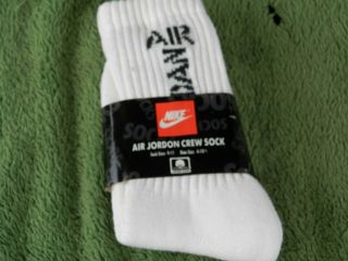 Vintage Nos Nike Swoosh Air Jordan Crew Socks Black/white Estate Find
