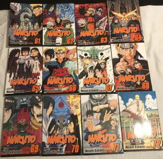 Naruto by Masashi Kishimoto Manga Volumes 1 - 72 English Complete Full Set Rare 12