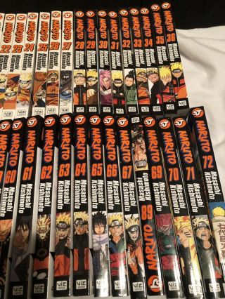 Naruto by Masashi Kishimoto Manga Volumes 1 - 72 English Complete Full Set Rare 4