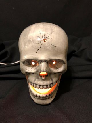 Vintage Ceramic Lighted Skull