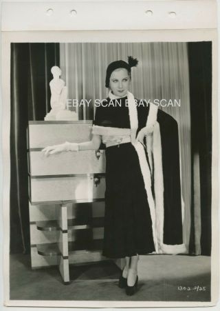 Lilyan Tashman Gorgeous Vintage Linen Back Portrait Photo