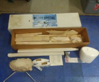 Rare Vintage Ace Rc 1/3 Scale Weeks Special 33 Rc Wood Model Airplane Kit