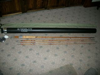 H.  L.  Leonard 7ft6in 3wt.  Bamboo Fly Rod With Two Tips Restored.