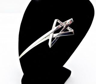 Tiffany & Co.  Paloma Picasso Sterling Silver Shooting Star Pin,  3 1/4 "