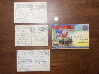 Wwii Army Postcards Camp Blanding 344th Medical Regiment 251st Combat Engineers