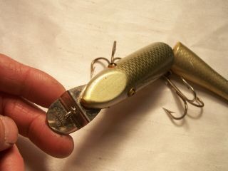 VINTAGE RARE EARLY CREEK CHUB JOINTED HUSKY PIKIE MULLET 3007 FISHING LURE 11