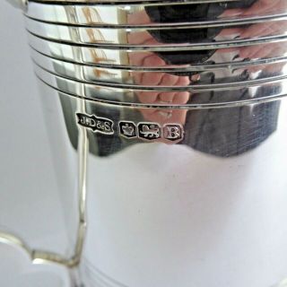 VINTAGE SOLID SILVER 1 PINT TANKARD IN THE GEORGIAN MANNER HM SHEF 1944 - 338 GR 7