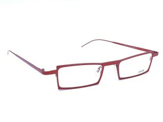 Theo Xm Titanium Red Rectangular Eyeglasses Frames Belgium Vintage