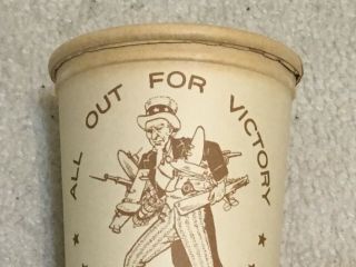 Vintage Victory Paper Cup,  WW II,  Buy War Bonds; Uncle Sam,  Patriotic,  St Louis 2