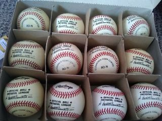 12 National League Baseballs Vintage A.  Bartlett Giamatti