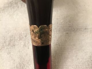 Vintage Carved Skull Meerschaum Pipe pre - 1975 In Custom Carved Case Very Rare 12