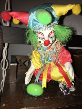 Haunted Porcelain Clown Vintage Doll Evil