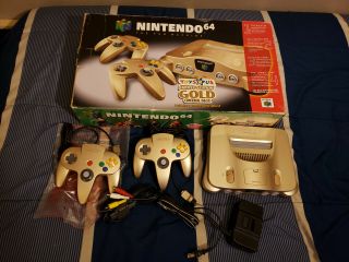 Nintendo 64 N64 Toys R Us Limited Edition Bundle Gold Complete Box Cib Rare