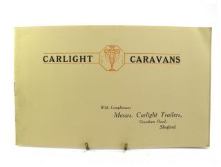 Vintage Printed Sales Brochure Carlight Caravans Messrs Carlight Trailers