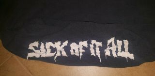 SICK OF IT ALL blood sweat.  Vintage Tour Long Sleeve T Shirt Size XL NYHC 5