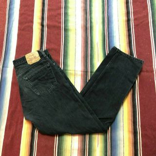 Vtg Levis 501 Black Denim Jeans Button Fly - 36 X 32 - Usa Made 80 