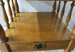 VINTAGE ETHAN ALLEN BAUMRITTER SOLID WOOD NIGHTSTAND END SIDE TABLE W/ DRAWER 3