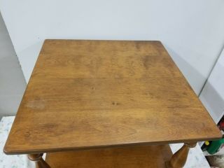 VINTAGE ETHAN ALLEN BAUMRITTER SOLID WOOD NIGHTSTAND END SIDE TABLE W/ DRAWER 4