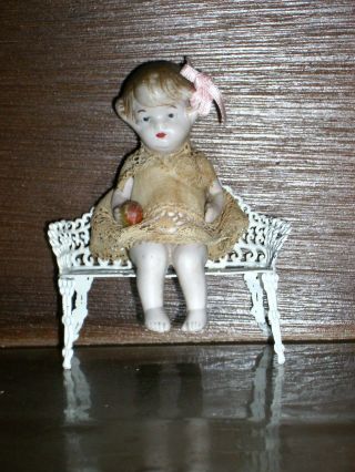 Vintage/antique German All Bisque Doll Hertwig ? Marked 765 Germany 8 Rare