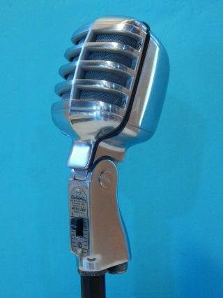 Vintage 1950s Electro Voice 911 Microphone With Stand Shure Antique Old