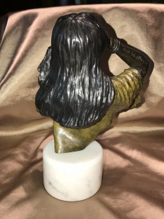 Vintage George GH Walbye Bronze Native American Indian Maiden Sculpture Statue 5