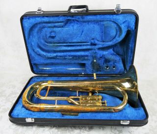 Vintage Yamaha Yep - 201 Euphonium Baritone Brass With Hard Case