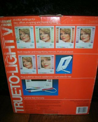 Vintage Clairol True to Light Lighted MakeUp Mirror LM - 7 Outlet 4 Settings 2