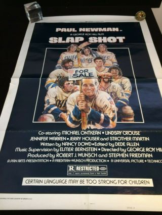 Slap Shot 1977 Movie Poster One Sheet (27 " X 41 ") Vintage
