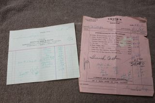 Two Ww2 U.  S.  Army Air Force Officers Private Uniform Recepts From Texas