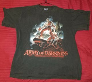 Vintage Faded Army Of Darkness Ash T - Shirt Size = Large