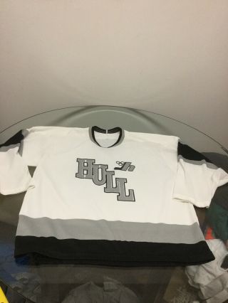 Vintage Hull Olympiques White Black Hockey Jersey Rare