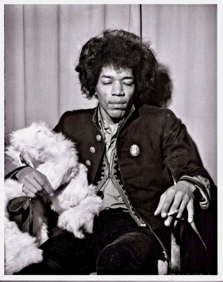 1967 Ian Wright Photograph Of Jimi Hendrix Vintage Rare Portrait