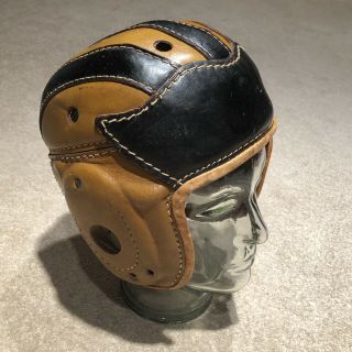 Vintage Winged Leather Football Helmet 1930s Rare Maker Antique/old 6 3/4
