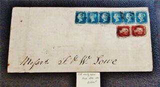 Nystamps Great Britain Stamp Early Cover Rare 1846 Cover $2500