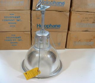 1 Nos Holophane 14 " 4 Available 682 Industrial Warehouse Light Glass Shade Vtg